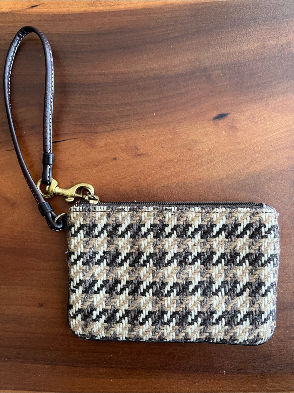 Vintage Coach Wool Wristlet - Picture 1 of 10